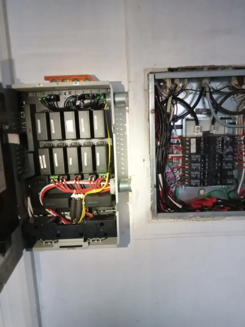 Electrical panel upgrade completed for Security Camera Wiring in Beacon Square